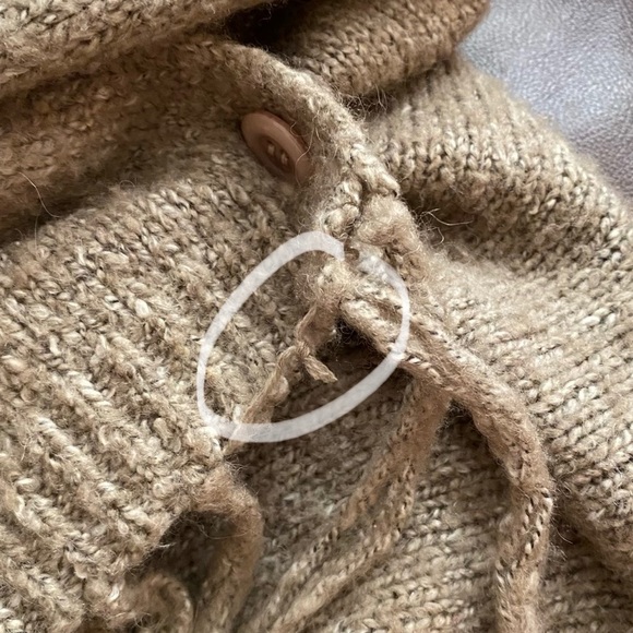 Lovestich Camel Speckled Knit Cardigan Sweater M - Picture 14 of 16